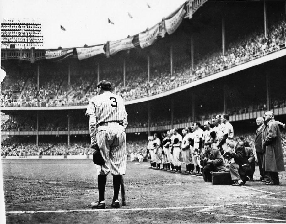 Nat Fein's
                                Pulitzer-prize photo of Babe Ruth